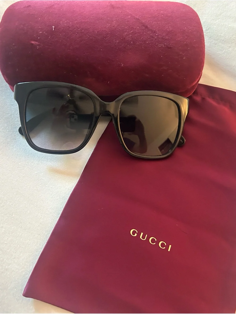 Gucci Black Gradient Lens Women's Sunglasses